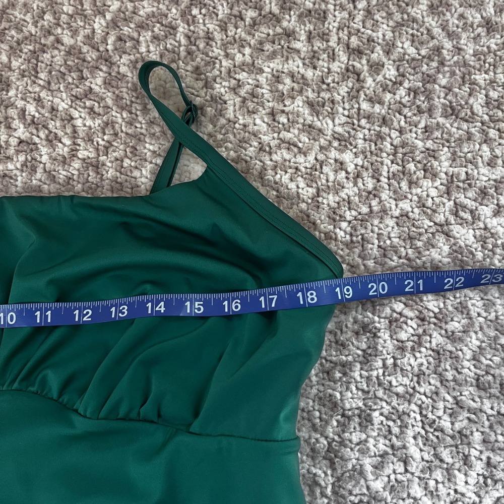 Popilush Built-In Shapewear Maxi Dress Emerald Green 3XL Adjustable Straps Jewel - Picture 6 of 13